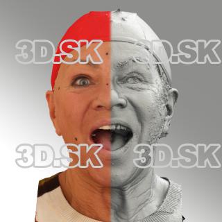 head scan of sneer emotion - Miroslava 09