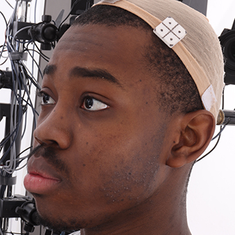 Head Man Black Bald 3D Retopologised Heads