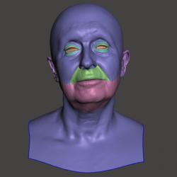Retopologized 3D Head scan of Jirina SubDivision
