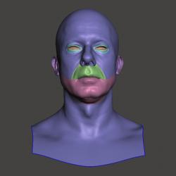 Retopologized 3D Head scan of MichalS SubDivision