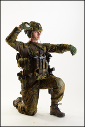  Johny Jarvis Pose Kneeling Throwing Grenade 