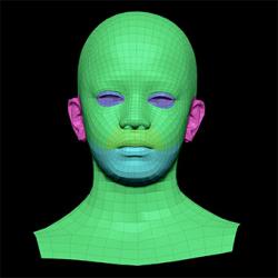 Retopologized 3D Head scan of Tashard Stanley SubDivision