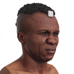 Head Man Black 3D Phonemes And Emotions